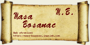 Maša Bosanac vizit kartica